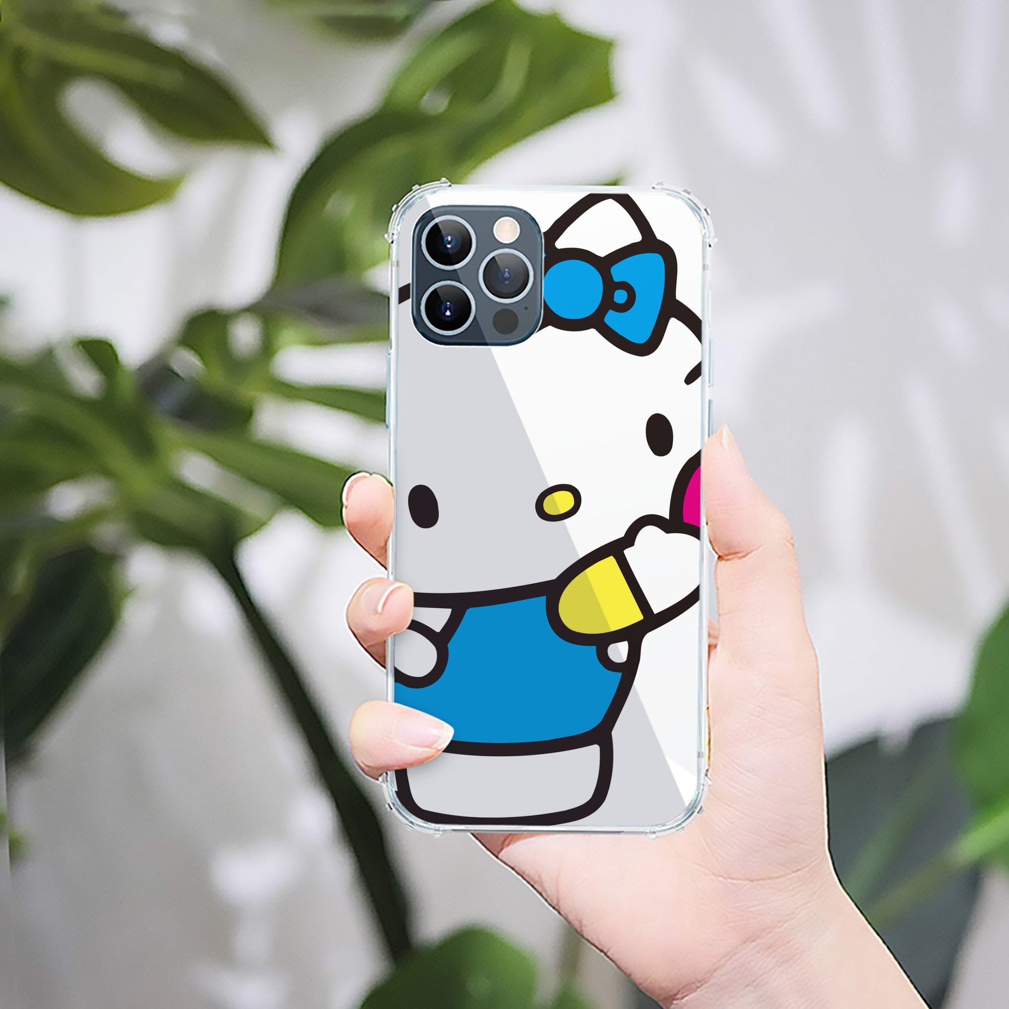 （画像用） Hello Kitty ハローキティ 【iPhone 12シリーズ対応】透明スマホケース（クリアソフトケース）